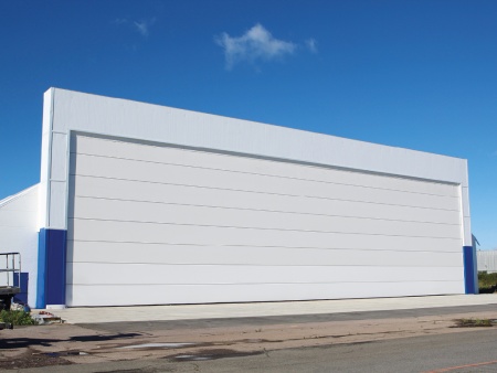 Ангарные ворота шторного типа моносекционные