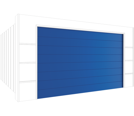 Ангарные ворота шторного типа моносекционные